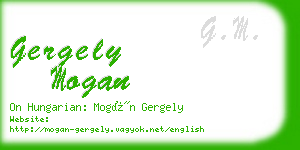 gergely mogan business card